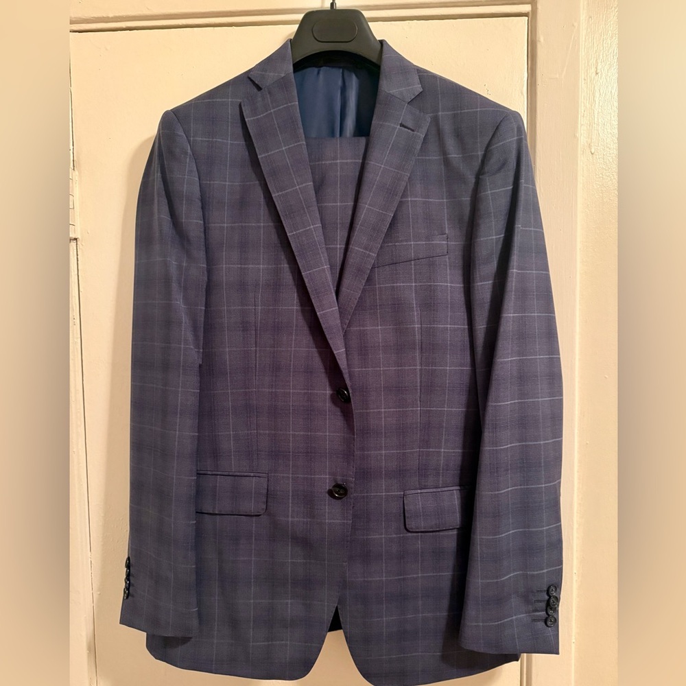 Men's Micheal Kors Blue Plaid suit